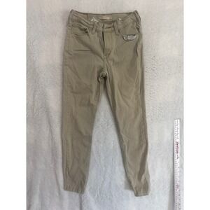 Levi's Classic Straight Tan Womens Pants Size 4 Trousers Casual Comfort